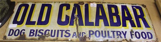 The Old Calabar Dog Biscuits & Poultry Food advertising enamel sign
